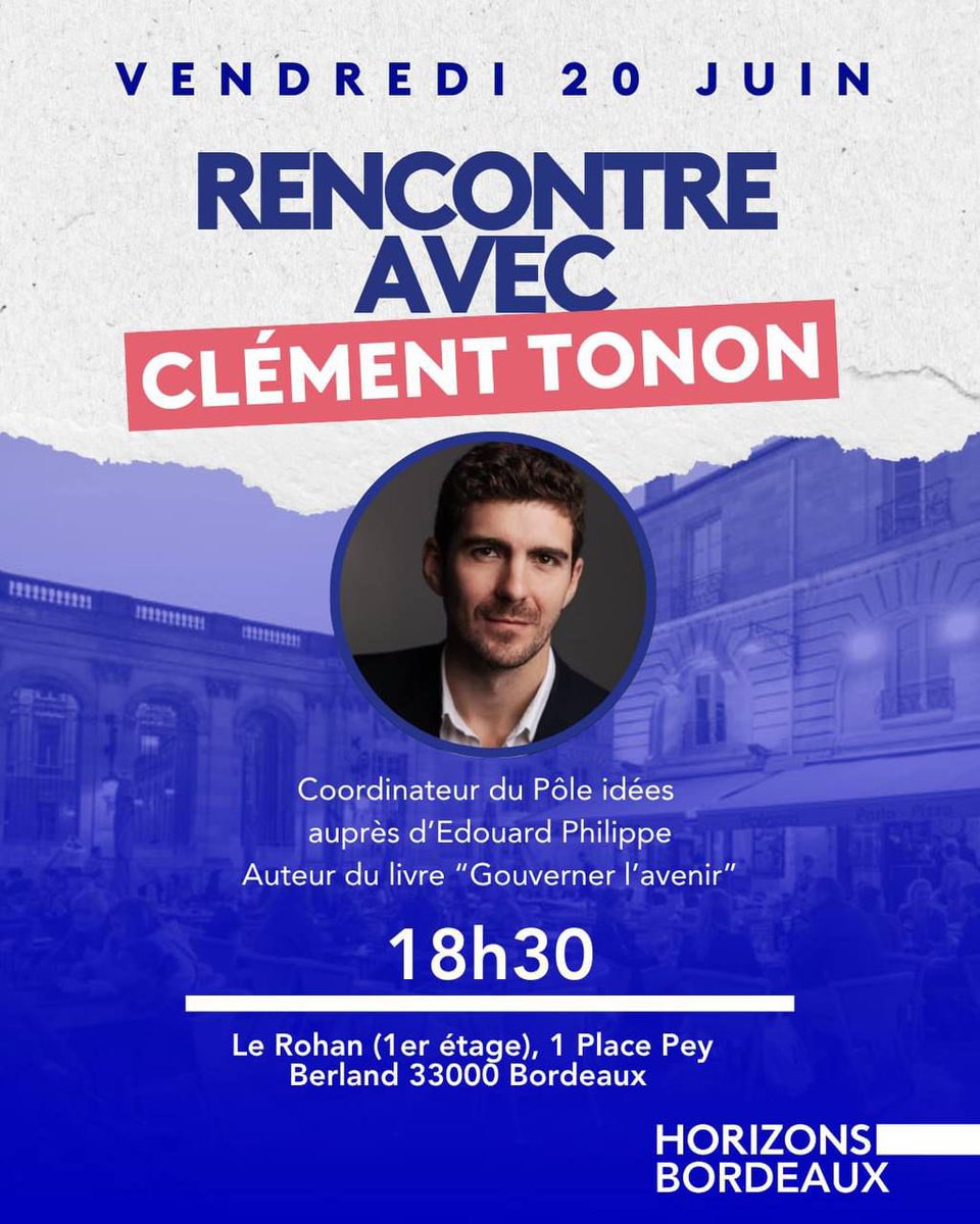 Encore quelques jours pour vous inscrire la rencontre avec <a href="/clement_tonon/">Clément Tonon</a> ce vendredi ⬇️

docs.google.com/forms/d/e/1FAI…

<a href="/horizons_bdx33/">Horizons Bordeaux</a>