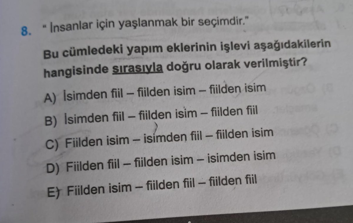 artenoir's tweet photo. Bu soru yanlış mı? Doğru cevap A diyor 😀 https://t.co/WsP6AEMg84