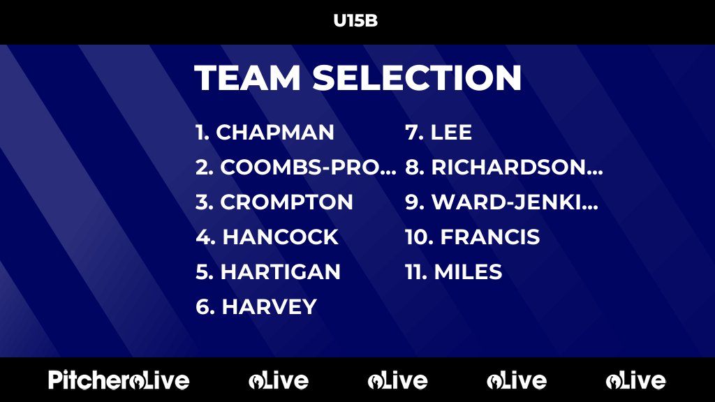 Today's U15B team selection #Pitchero
portisheadcc.co.uk/teams/286571/m…