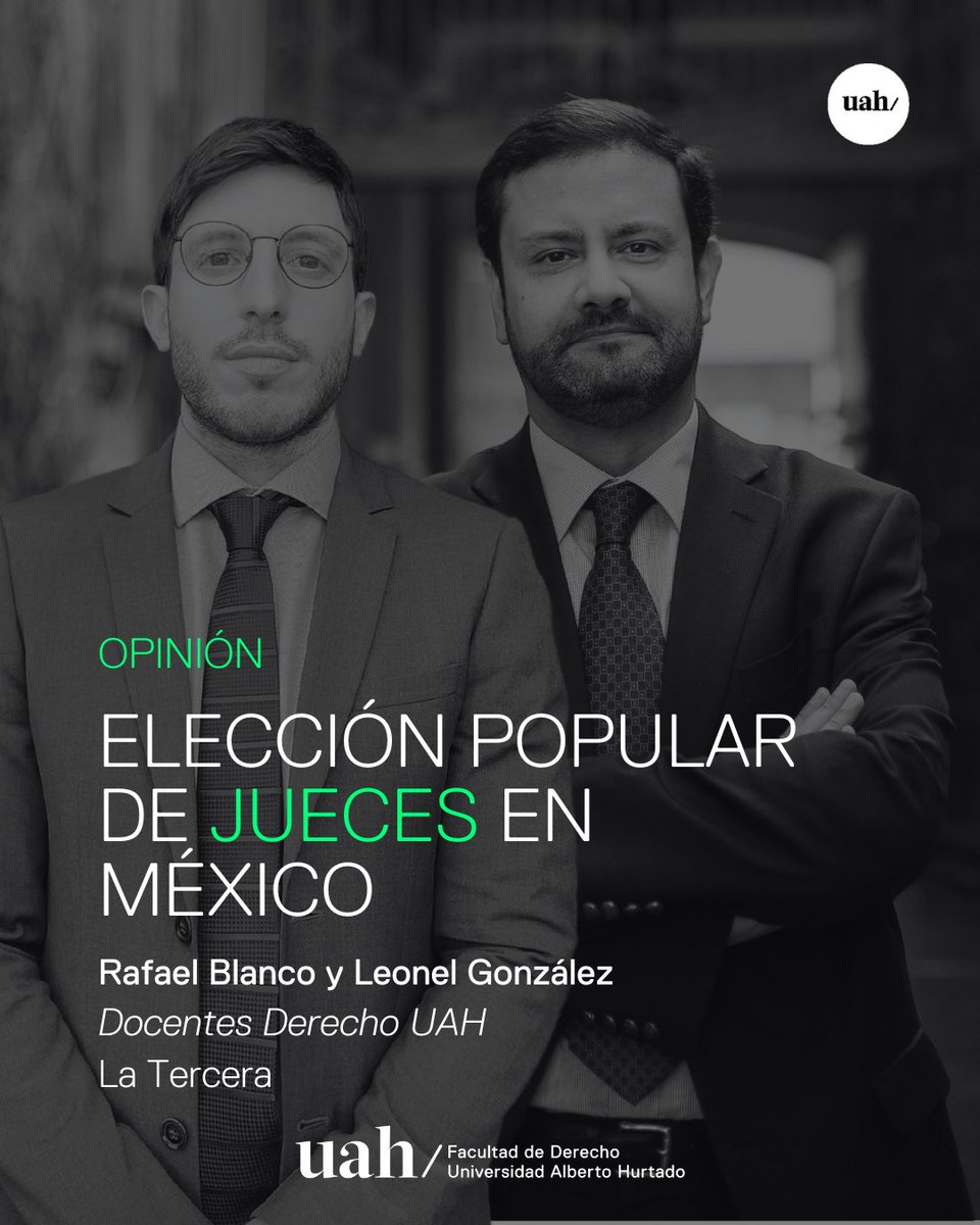 Facultad de Derecho UAH (@derechouah) on Twitter photo 🗞️ Prensa #DerechoUAH / En su columna en <a href="/latercera/">La Tercera</a>, los académicos UAH Leonel González y Rafael Blanco reflexionan sobre la reciente elección de jueces y magistrados en #México mediante voto popular y los problemas que deberán enfrentar.
Lee la columna en derecho.uahurtado.cl/noticias/colum… 🗞️ Prensa #DerechoUAH / En su columna en <a href="/latercera/">La Tercera</a>, los académicos UAH Leonel González y Rafael Blanco reflexionan sobre la reciente elección de jueces y magistrados en #México mediante voto popular y los problemas que deberán enfrentar.
Lee la columna en derecho.uahurtado.cl/noticias/colum…