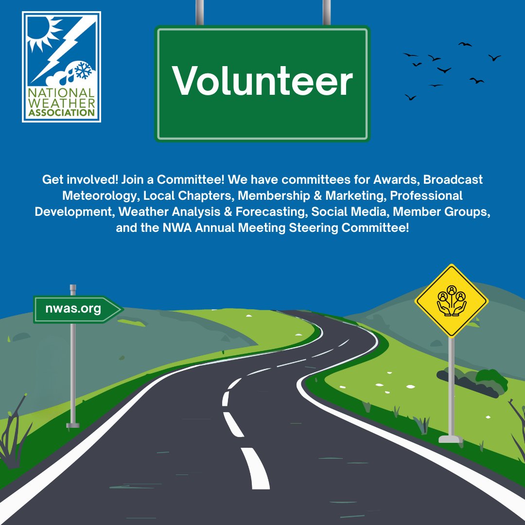 nwas's tweet image. Our next stop on the @nwas Membership Roadmap: Volunteer!
Take your @nwas membership to the next level by getting involved and joining a committee!
View all of the destinations along our Roadmap here: nwas.memberclicks.net/join-now-page