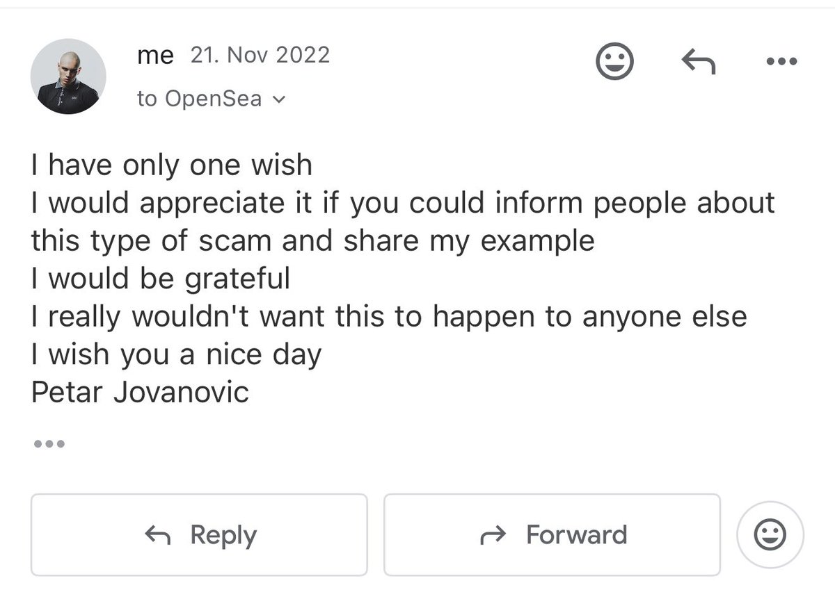 cuvonem's tweet photo. They never shared it… So I will…
@opensea #Scam https://t.co/duRn6Br2TB