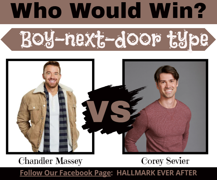 RomComReview1's tweet image. #ChandlerMassey and #CoreySevier both project charming boy-next-door vibes.  Which one has the edge over the other?

#HallmarkGame #WhoWouldWin #HallmarkMovies #HallmarkChannel #Hallmarkies #HunksOfHallmark