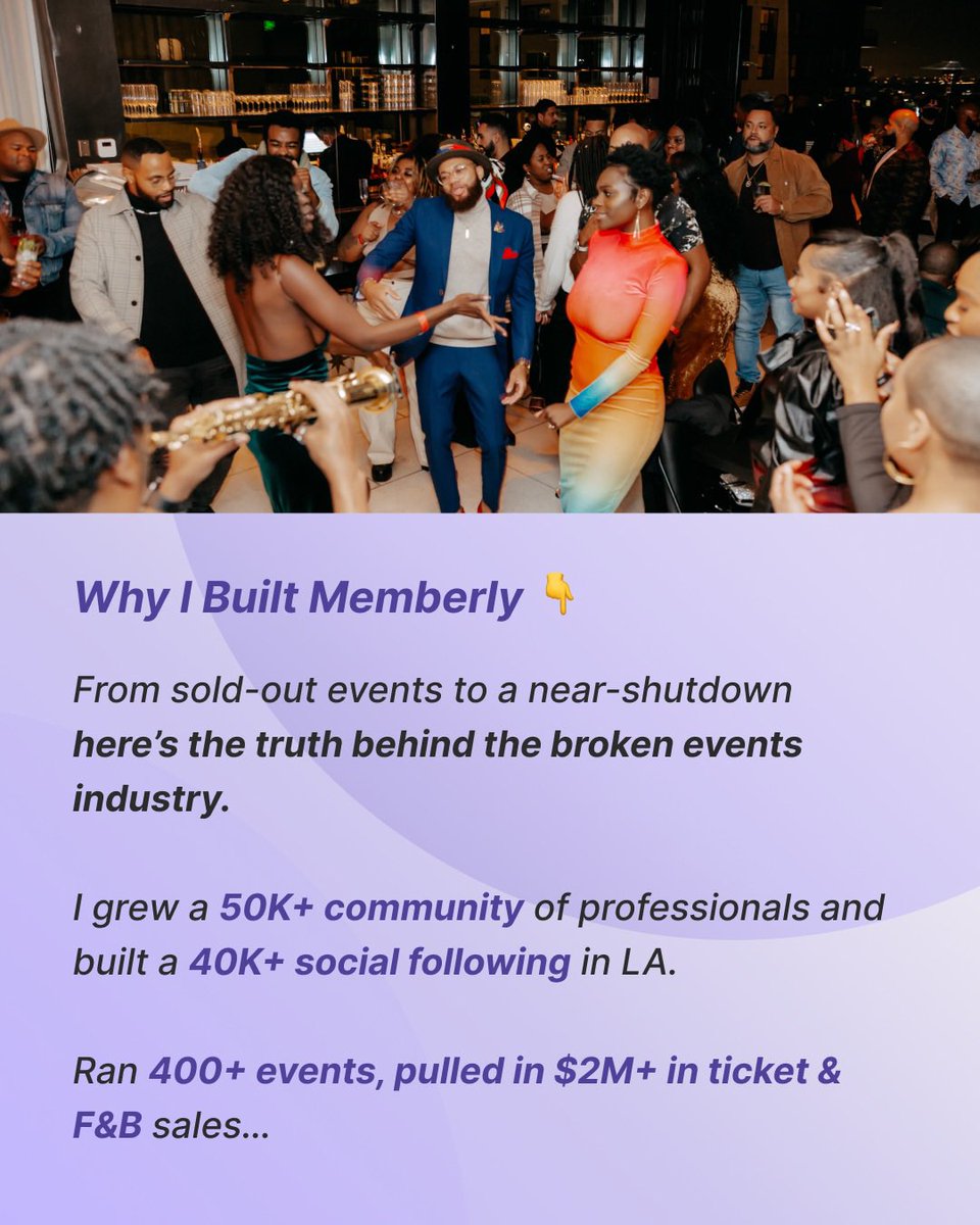 WithMemberly's tweet photo. From frustration to innovation, stepping into the driver seat to steer an industry in a better direction! 📱✨

Event producers, use the link in our bio to join the waitlist! Tag your favorite event producers in your city! ⬇️

Follow: @withmemberly for more https://t.co/Xz6VUe99rl