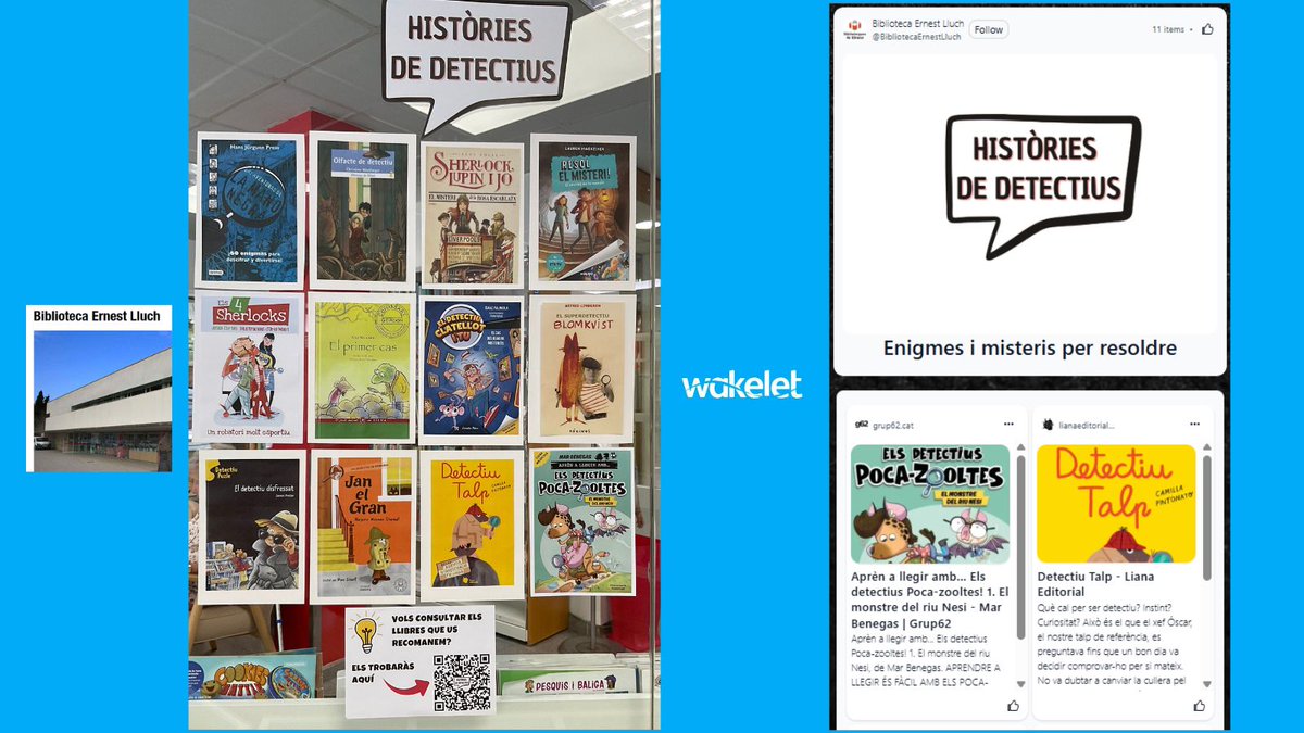 🕵️T'agraden les històries de detectius? 
Des de #BiblioLluch un n'hem fet una tria que podeu trobar a la secció infantil i al wakelet de la biblioteca: wakelet.com/wake/K7AiKHwrB… 
Descobreix-les!