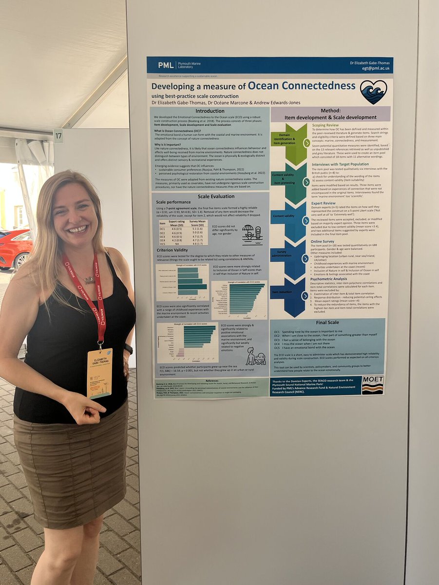 PlymouthMarine's tweet image. Attending the International Conference of Environmental Psychology (#ICEP)? PML's Dr Elizabeth Gabe-Thomas is there &amp;amp; presenting her new validated scale measuring ocean connectedness at the poster session. Find out more &amp;amp; connect with Lizzi: pml.ac.uk/event/internat…

#ICEP25