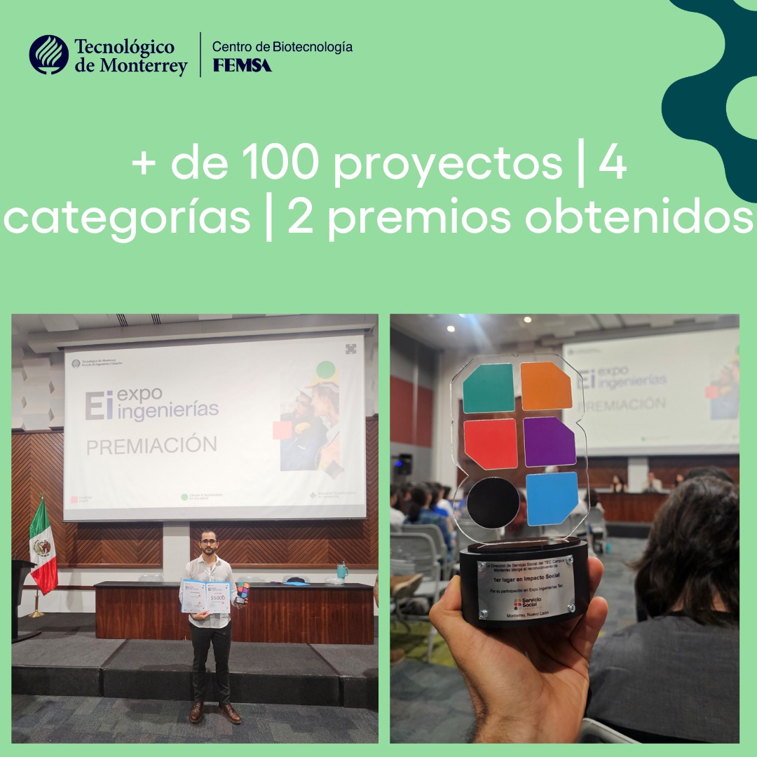 🏆 Carlos Eduardo Fajardo, del Doctorado en Nanotecnología, ganó 1er lugar en Posgrados e Impacto Social en la #ExpoIngenierías 25ª ed.

🧪 Su proyecto: un biosensor miniaturizado para diagnóstico temprano de cáncer de pulmón.