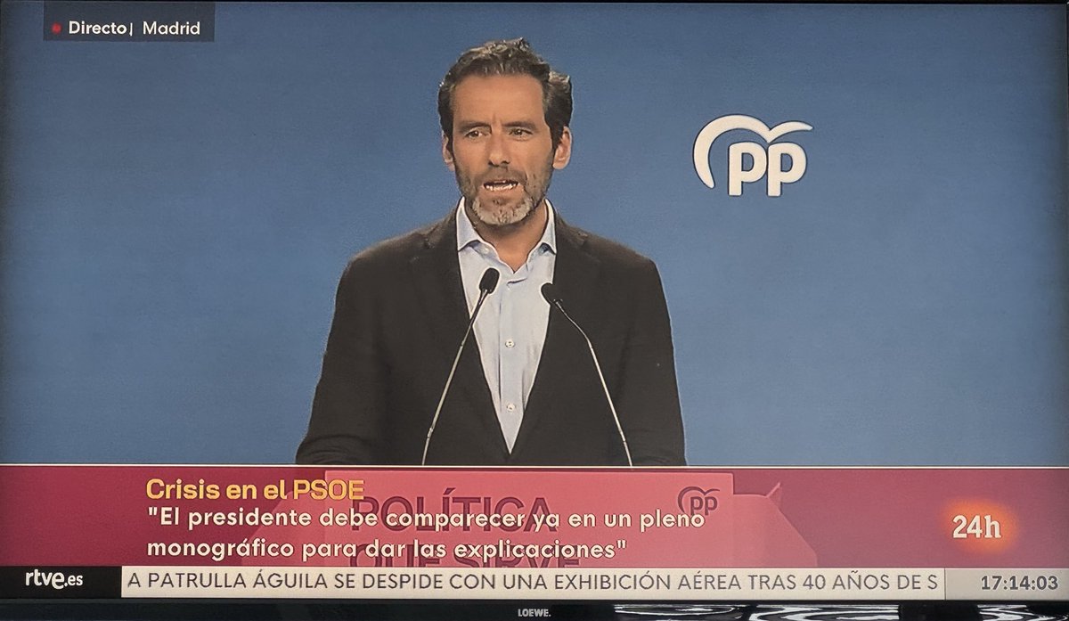 CarlosSosa_'s tweet photo. Está Borja Semper acusando de corrupción al ⁦@PSOE⁩ y a Sánchez desde la sede del ⁦@ppopular⁩, pagada con la caja B (de Bárcenas) https://t.co/5RbVbAtOtT