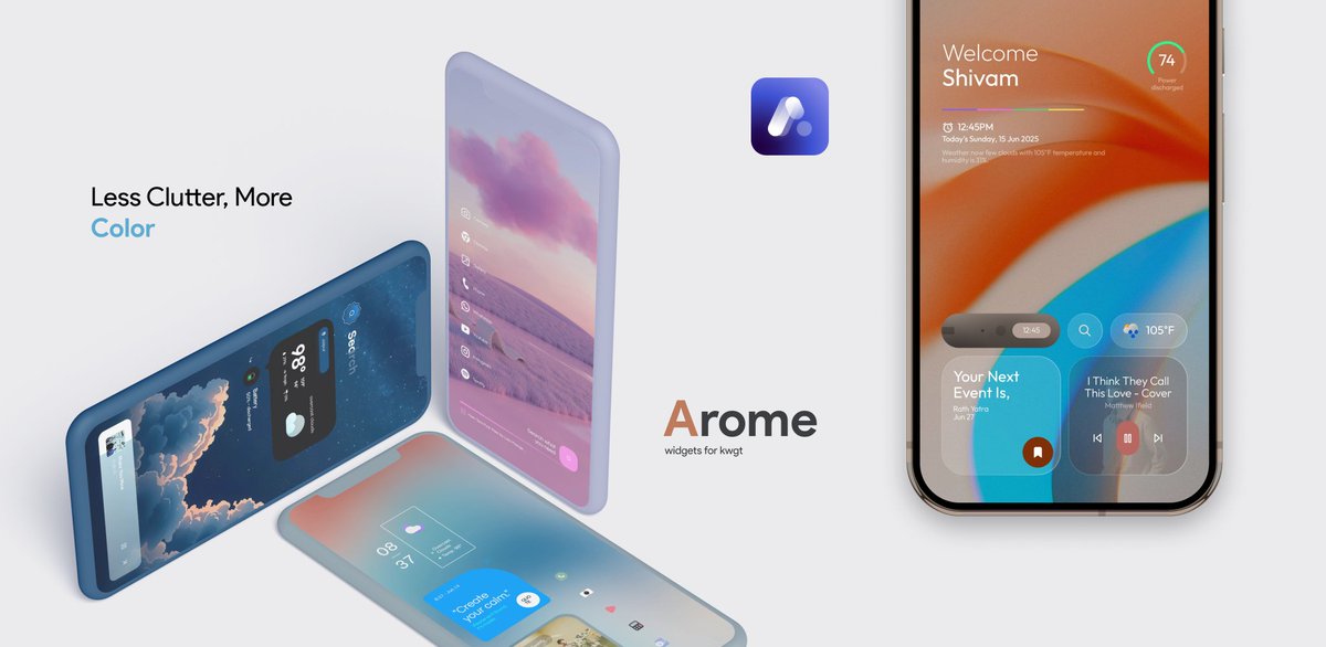 theandrofreak (@theandrofreak) on Twitter photo ๐ธโจ๐ ๐๐๐๐พ ๐ช๐ถ๐ฆ๐ณ - New update Live!
Minimal. Colorful. Refreshed.
๐ธ10 ๐ widgets added
๐น Perfect for clean setups
๐ ๐๐๐๐๐๐๐๐ !
I'm giving away 10 promo codes for Arome KWGT.
Follow me to get one.๐ค
App link: play.google.com/store/apps/detโฆ ๐ธโจ๐ ๐๐๐๐พ ๐ช๐ถ๐ฆ๐ณ - New update Live!
Minimal. Colorful. Refreshed.
๐ธ10 ๐ widgets added
๐น Perfect for clean setups
๐ ๐๐๐๐๐๐๐๐ !
I'm giving away 10 promo codes for Arome KWGT.
Follow me to get one.๐ค
App link: play.google.com/store/apps/detโฆ