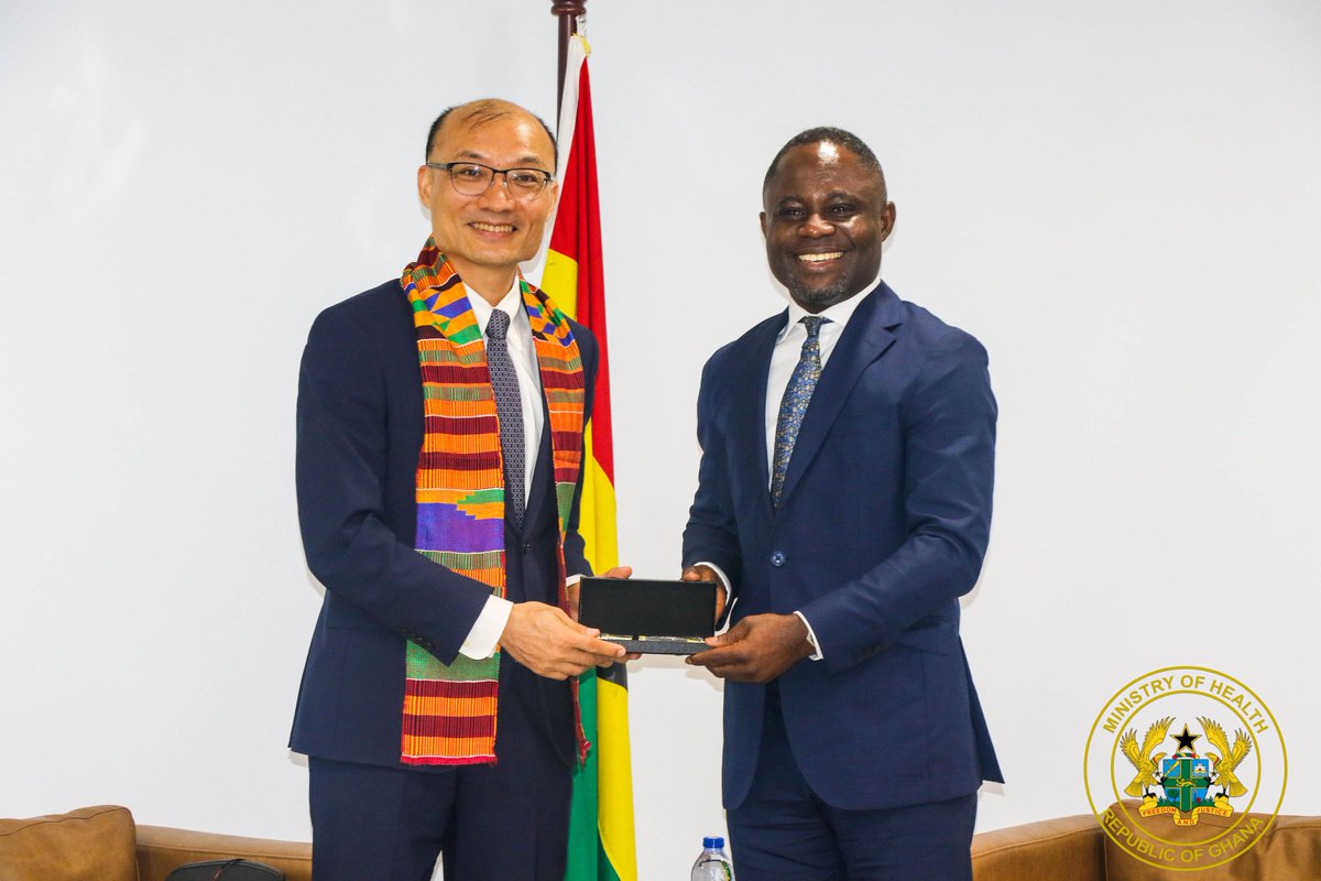 Hon. Kwabena Mintah Akandoh, has received His Excellency Tong Defa, Ambassador of the People’s Republic of China to Ghana, alongside a distinguished delegation, in a courtesy visit that highlighted ways to deepened cooperation between Ghana and China in the health sector.