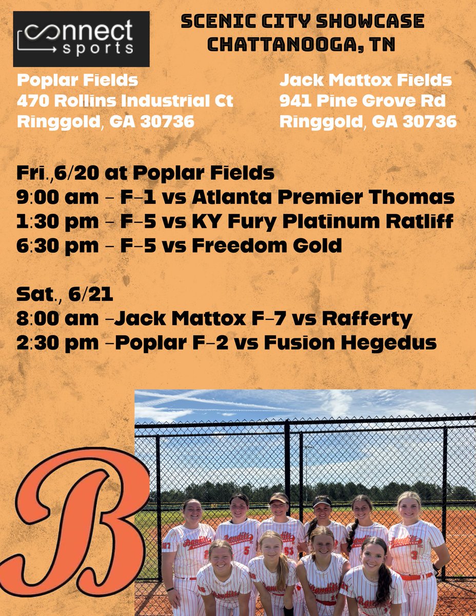 Bandits NC Davie (@banditsncdavie) on Twitter photo Heading to Chattanooga, TN for Scenic City!
Come out and watch the Bandits NC Davie! <a href="/SheriffGary453/">BanditsElitePremier-Simpson</a> <a href="/ConnectSports_/">Connect Sports</a> <a href="/HeavyD2222/">Donnie Brown</a> Heading to Chattanooga, TN for Scenic City!
Come out and watch the Bandits NC Davie! <a href="/SheriffGary453/">BanditsElitePremier-Simpson</a> <a href="/ConnectSports_/">Connect Sports</a> <a href="/HeavyD2222/">Donnie Brown</a>