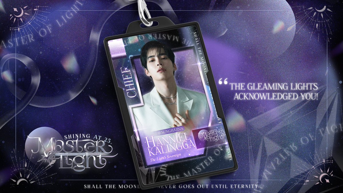 ⠀   

‘Tis I, Hanniel Kalingga, as one of 𝗟𝗶𝗴𝗵𝘁'𝘀 𝗦𝗼𝘃𝗲𝗿𝗲𝗶𝗴𝗻 who yearned for 𝙜𝙡𝙚𝙖𝙢 upon this world, have now found the remedy to brush off the lingering 𝙙𝙪𝙡𝙡𝙣𝙚𝙨𝙨 of a realm we stayed upon along the 𝐌𝐚𝐬𝐭𝐞𝐫 𝐨𝐟 𝐋𝐢𝐠𝐡𝐭. ✶

⠀⠀⠀⠀ ⠀⠀⠀ ⠀