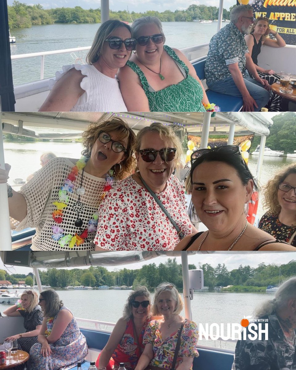 A Big Day Out on the Broads! 🚤☀️

This weekend, our amazing Nourish teams in Norfolk enjoyed a well-deserved day on the beautiful Broads, with a surprise visit from Mr. Nourish! 👏🍊 

A small thank you for their big impact every day.

#nourish