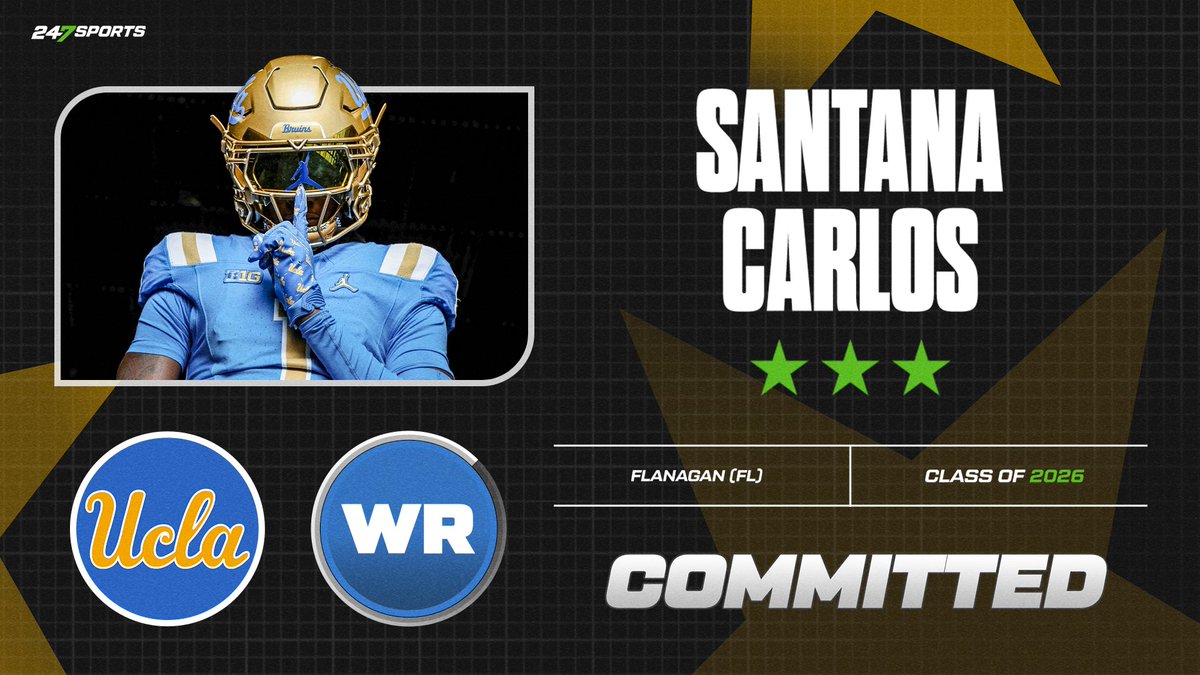 Brandon Huffman (@brandonhuffman) on Twitter photo Pembroke Pines (Fla.) Flanagan Santana Carlos is headed to Westwood with his commitment to UCLA and he talked about why he picked the Bruins 247sports.com/college/ucla/a… <a href="/1Santanacarlos/">Santana Carlos 3⭐️</a> Pembroke Pines (Fla.) Flanagan Santana Carlos is headed to Westwood with his commitment to UCLA and he talked about why he picked the Bruins 247sports.com/college/ucla/a… <a href="/1Santanacarlos/">Santana Carlos 3⭐️</a>