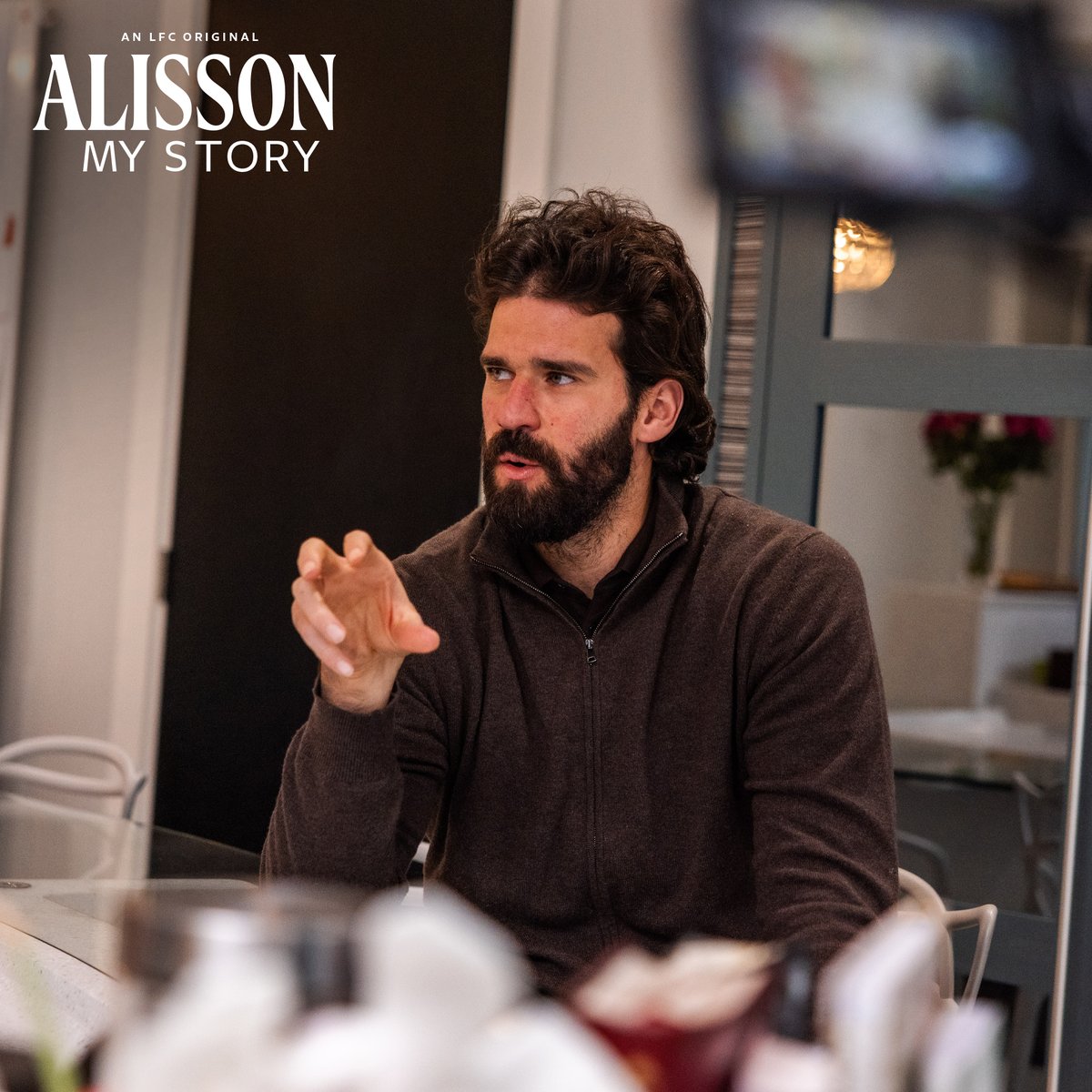 LFC's tweet photo. ‘Alisson: My Story’ is an exclusive look behind the scenes with our No.1 throughout the Premier League winning campaign of last season, with special interviews from those who know him best 💬🍿