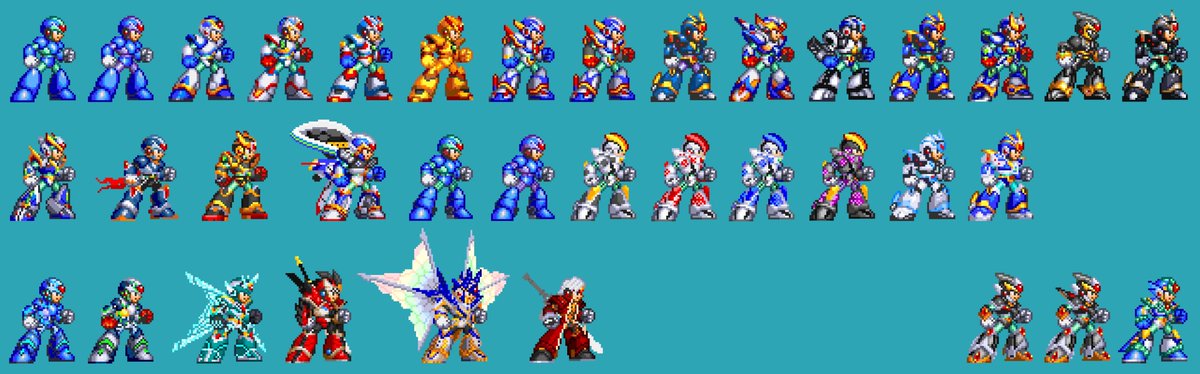 ロックマンX ＃ドット絵 全部…ではないが、とりあえず今まで描いた