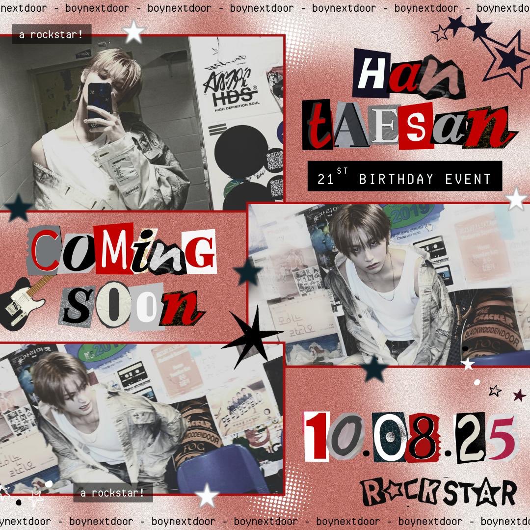 Born To Rock : Taesan (@rockwithtaesan) on Twitter photo 🤟🏻 BOYNEXTDOOR TAESAN CAFE EVENT IN KUALA LUMPUR 🤟🏻
ROCK your August with GIANT MOUNTAIN ⛰️ 🖤
𝐂𝐎𝐌𝐈𝐍𝐆 𝐒𝐎𝐎𝐍
10 𝒜𝒰𝒢𝒰𝒮𝒯 2025
<a href="/BOYNEXTDOOR_twt/">BOYNEXTDOOR_twt</a> 🤟🏻 BOYNEXTDOOR TAESAN CAFE EVENT IN KUALA LUMPUR 🤟🏻
ROCK your August with GIANT MOUNTAIN ⛰️ 🖤
𝐂𝐎𝐌𝐈𝐍𝐆 𝐒𝐎𝐎𝐍
10 𝒜𝒰𝒢𝒰𝒮𝒯 2025
<a href="/BOYNEXTDOOR_twt/">BOYNEXTDOOR_twt</a>