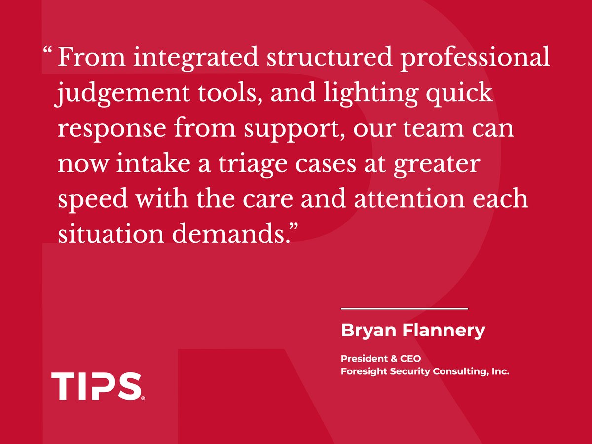 Rozin_Tech's tweet image. See what our clients are saying about TIPS!
#TIPS #CaseManagement #TargetedViolencePrevention
#CustomerService