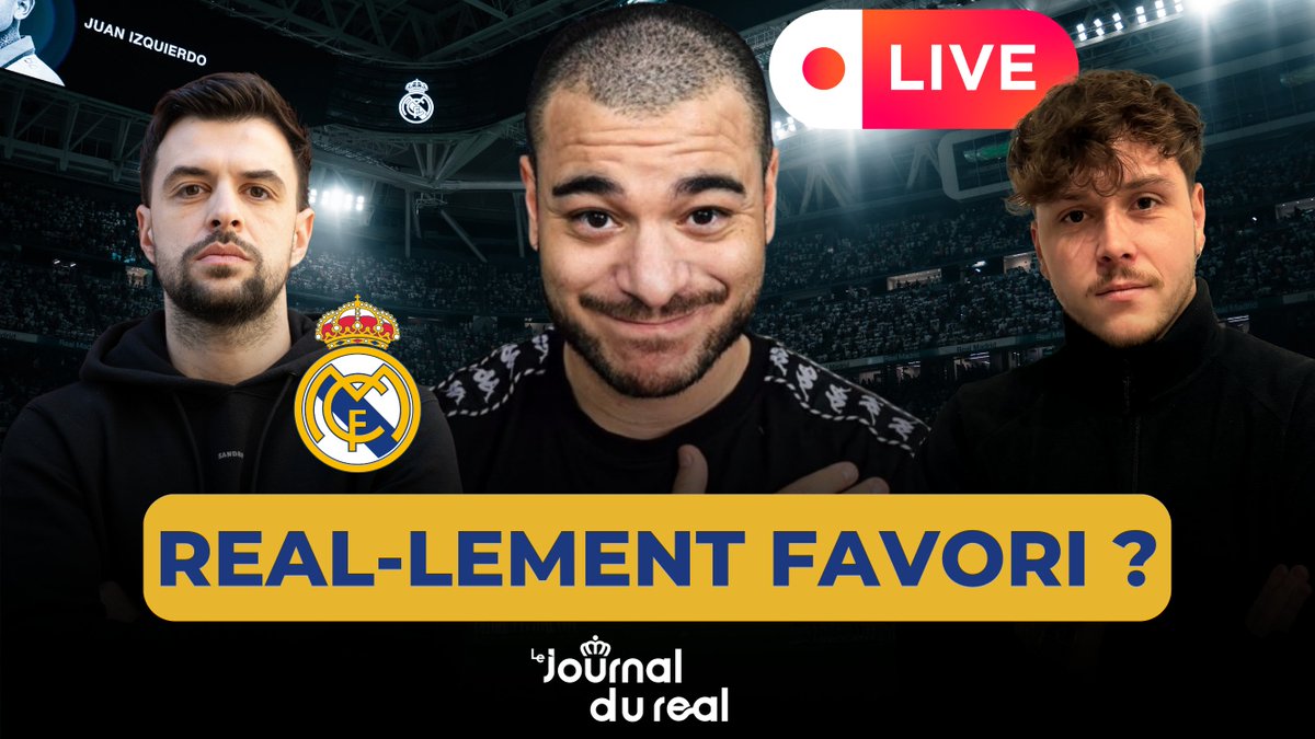 😍 Gros live en perspective ce soir, à 23h00, avec Riles, <a href="/Pablo_Gallego__/">Pablo Gallego</a> et <a href="/Victor_Bct/">Victor Brochet</a>. 

Le moment parfait pour analyser le Real Madrid de Xabi Alonso à deux jours de son entrée à la Coupe du monde des clubs.  

Ça se passe sur YouTube et Twitch. Soyez nombreux.