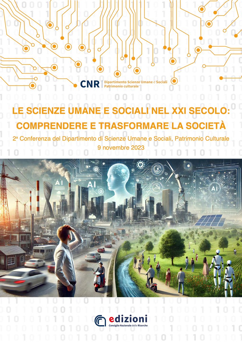 📚 Pubblicato il volume “Le scienze umane e sociali nel XXI secolo” che raccoglie i contributi dei ricercatori e delle ricercatrici degli Istituti CNR-DSU in occasione della Conferenza di Dipartimento del 9 novembre 2023.
Scaricalo qui 👇
🔗eprints.bice.rm.cnr.it/23613/