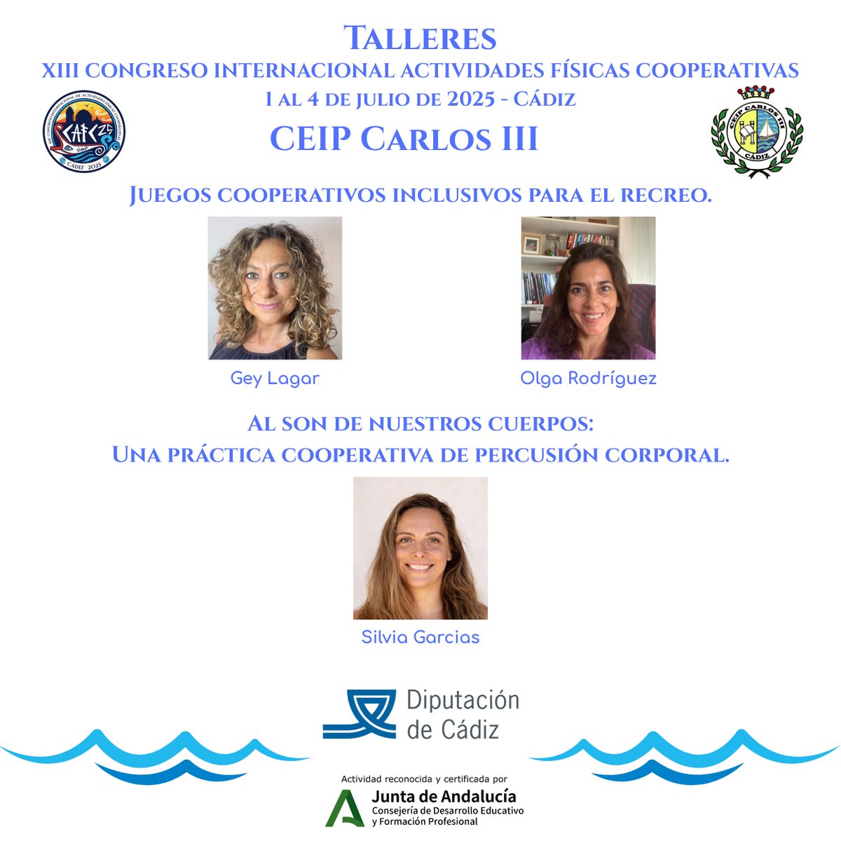CAfc2025's tweet photo. A falta de 15 DÍAS para el inicio del @CAfc2025 os presentamos los seis talleres del programa y sus talleristas.

Estas actividades se desarrollarán en varios pabellones del @imdcadiz, en el parque Genovés @Cadiz_es y los colegios @ceipcampodelsur y el CEIP Carlos III.

🎲🧩 https://t.co/6R3cYvZGlX