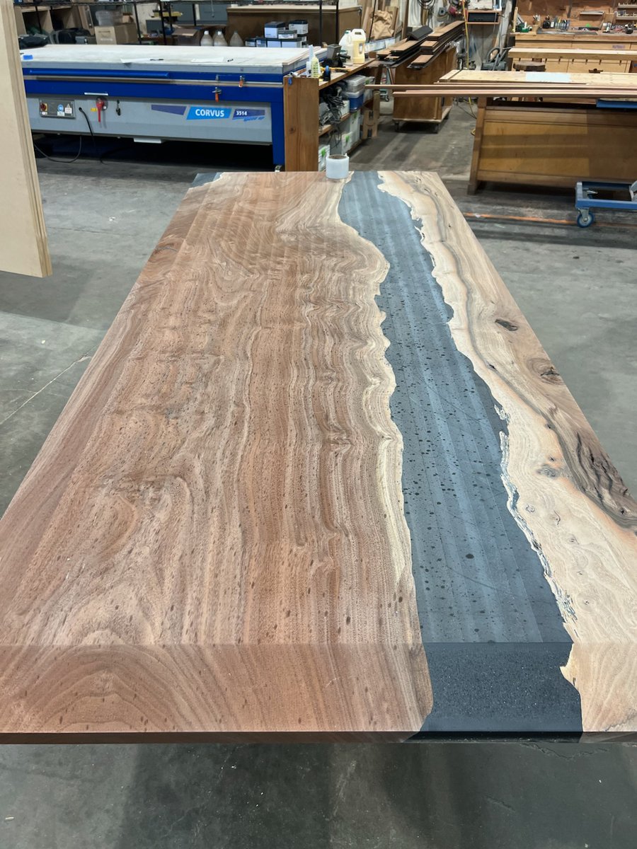 Got my slab started just need to complete the sanding and the finish! All live edge slabs on sale this month!