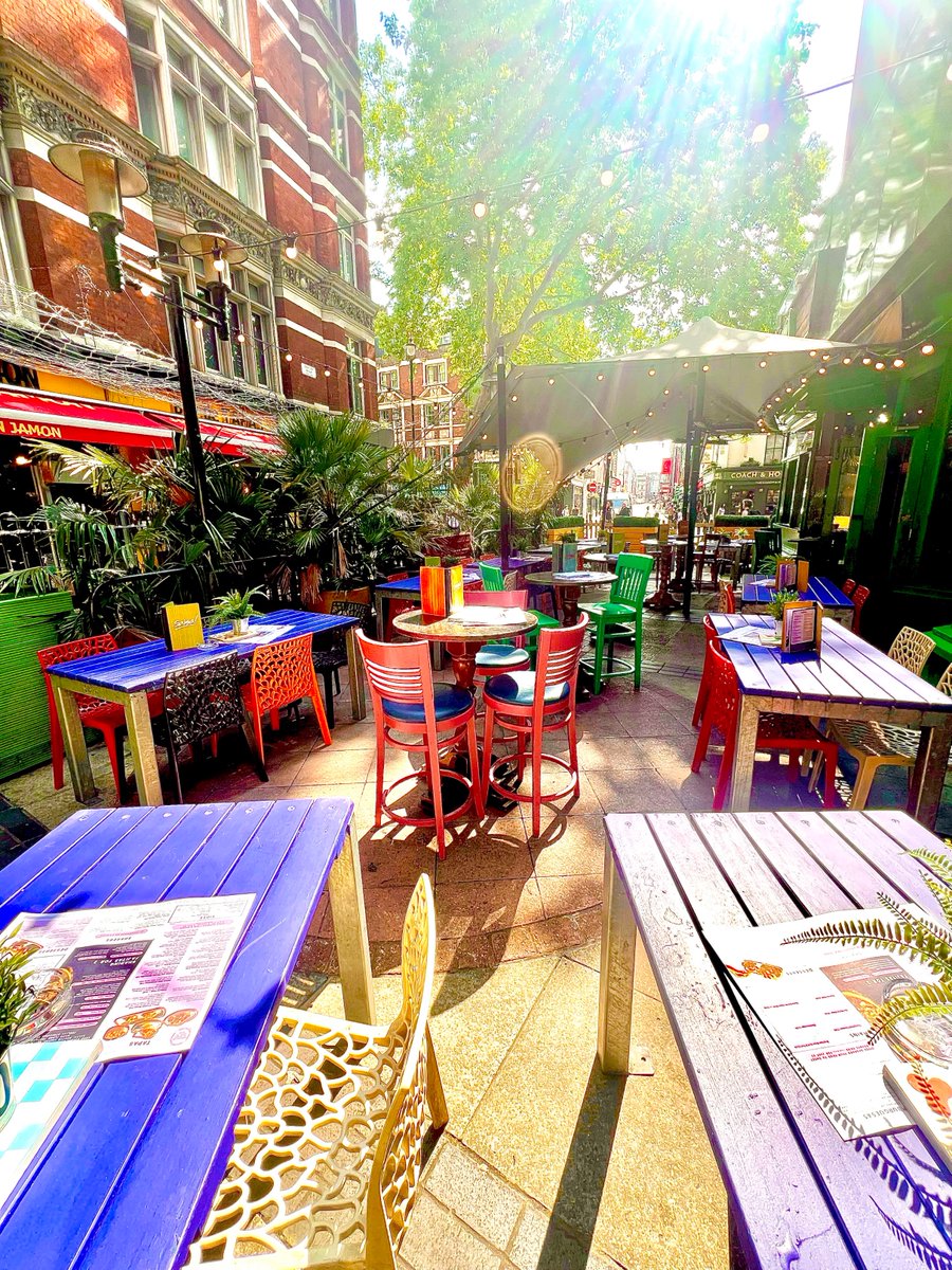 #ALFRESCO #Drinks and #dining #Central #London #WC2 . Join us our #outside #patio #garden is open until 8.30pm 7 days a week . #HappyHour discounts 4-8pm . full #menu or #tapas available . bar-salsa.com/soho 0207 379 3277