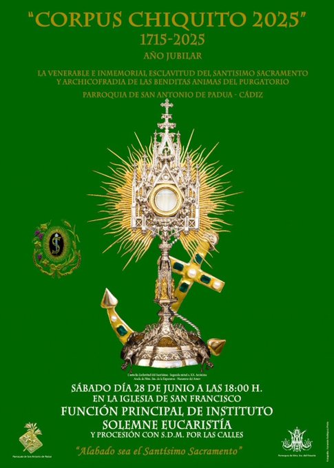 Horario e Itinerario Procesión del Corpus Chiquito 2025 en Cádiz: Fe, Tradición y Comunión