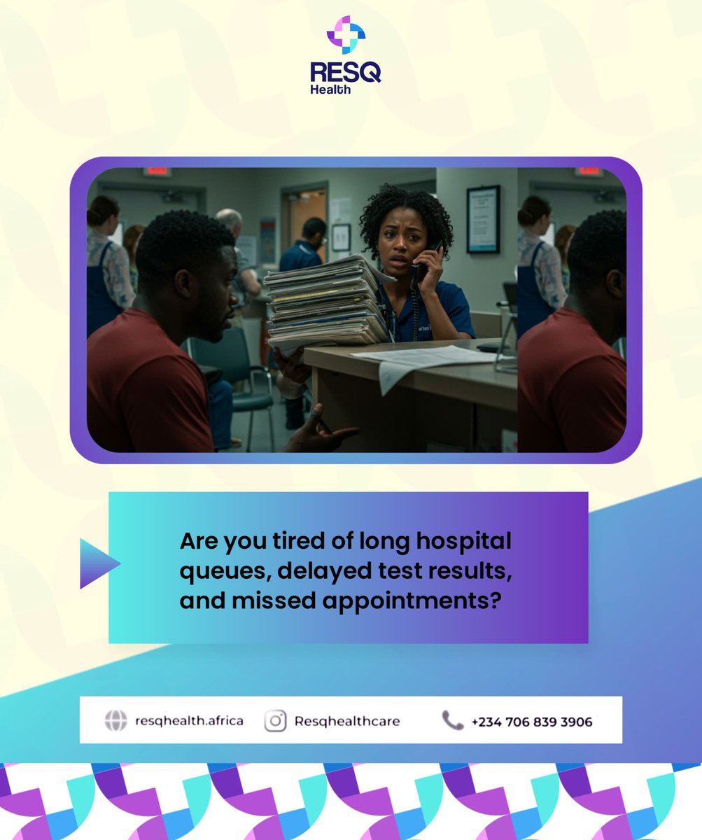 Medresqhealth's tweet photo. What if booking a scan was as easy as ordering lunch? With ResQ, it is.

We’re revolutionizing the diagnostic experience in Nigeria, making it simple, fast, and patient-focused. No more queues. Just a smarter way to care. Click the link in bio to get started.

#MeetResQ https://t.co/vim8ErSrEI