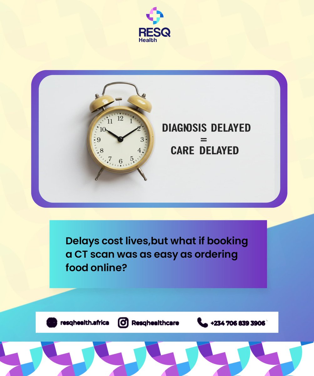 Medresqhealth's tweet photo. What if booking a scan was as easy as ordering lunch? With ResQ, it is.

We’re revolutionizing the diagnostic experience in Nigeria, making it simple, fast, and patient-focused. No more queues. Just a smarter way to care. Click the link in bio to get started.

#MeetResQ https://t.co/vim8ErSrEI
