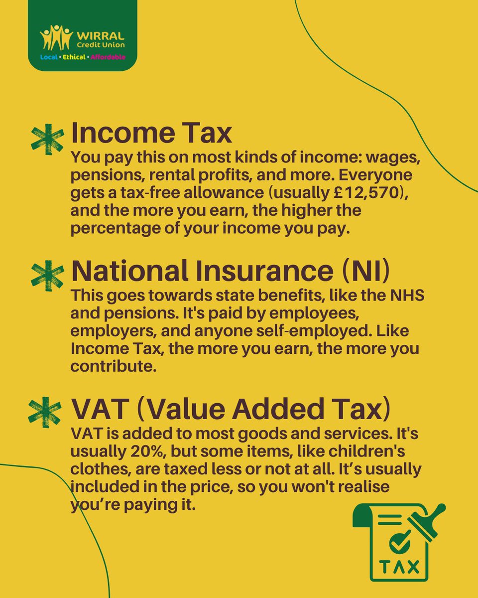 Ever wonder where your money goes each month?

Nobody enjoys taxes, but most of us spend years paying them. They impact our earnings and savings, so understanding how it all works helps you to feel in control of your finances.

From pensions to payslips, here are the 3 🔑 taxes!