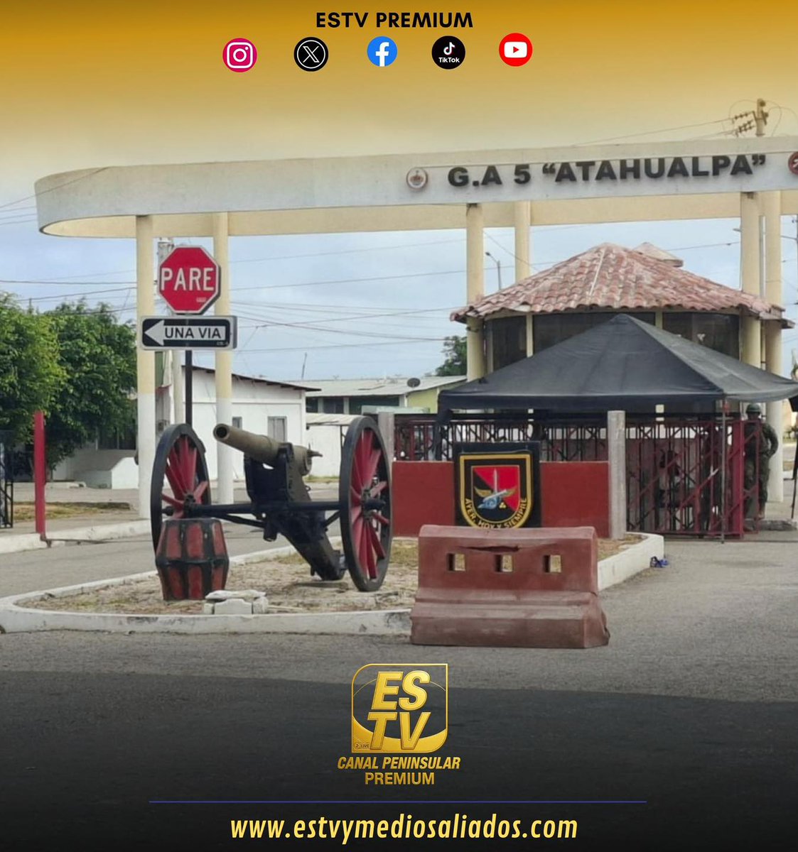 Este lunes se reportó un trágico suceso en la base militar  G.A. “Atahualpa”, ubicada en el cantón Salinas, provincia de Santa  Elena. Una miembro de las Fuerzas Armadas se quit0 la vid@ al interior de las instalaciones.

#Peninsula #SantaElena #NoticiasEsTv #RedaccionEsTv