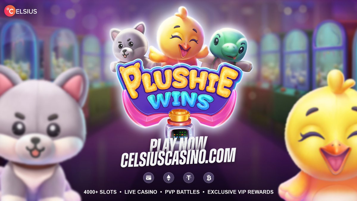 celsiuscasino's tweet photo. ✨New Game on Celsius Casino✨

🧸🎮 Plushie Wins by Pragmatic Play

💰 Max Multiplier Win – 100x
🎁GIVEAWAY: FREE SPINS TO 2 OF YOU IN THE COMMENTS! Post your Celsius username and make a repost.
Play now - https://t.co/FYlJxI0bhv https://t.co/xTIXUxp2Zc