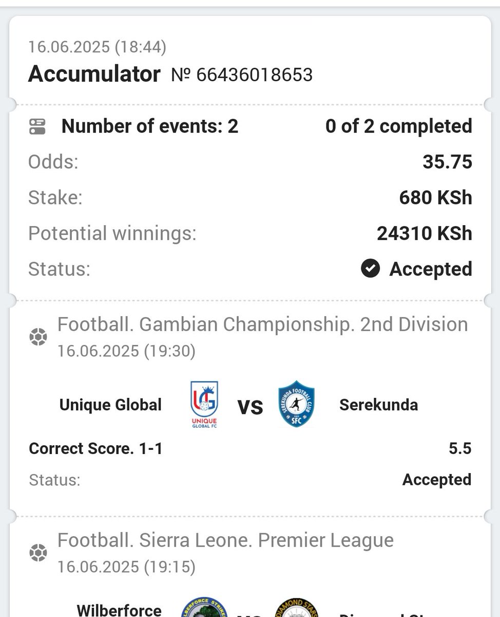 #Xpari
Two correct scores here for the m0ney 🥳 

35 Odds 👉🏽 JG3R7
7 Odds 👉🏽 UA3R7

Create account 👉 xpariorg.com/fay25
» Promocode👉 FAY25
(Receive 100% bonus up to 17,000 ksh upon using promocode)