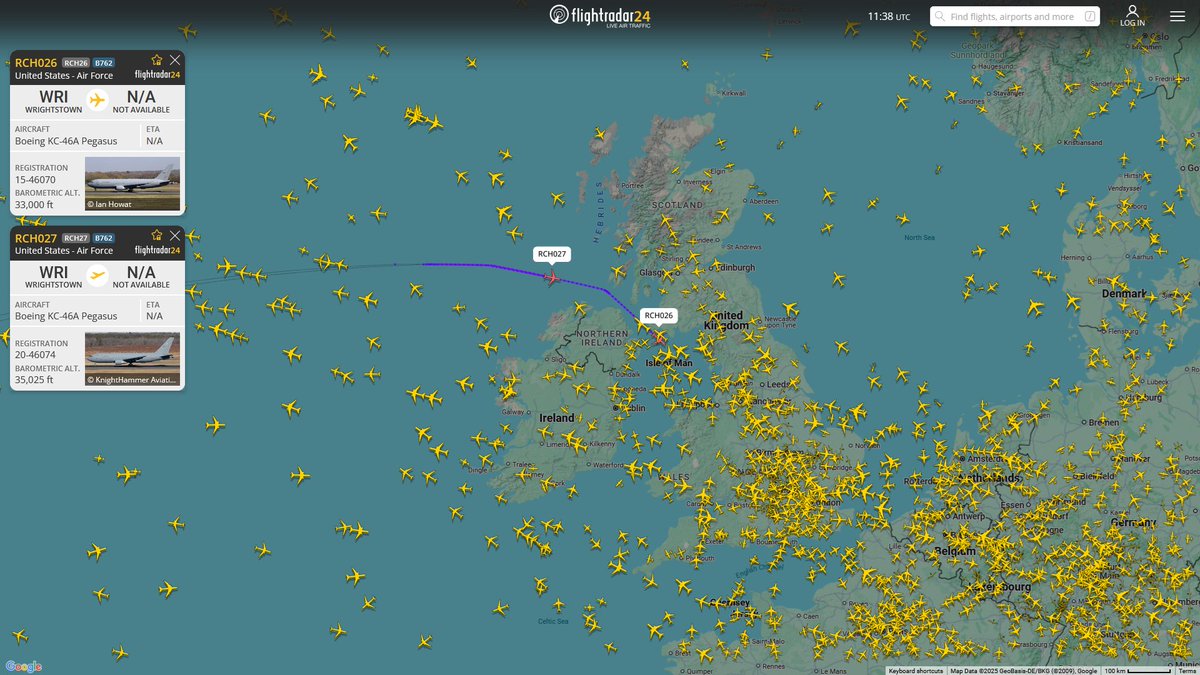 AIYeyENGDdJkjTr's tweet photo. June 17, 2025
#McGuire Air Force Base, New Jersey ==> #Ramstein Air Base
#RCH026 #AE63B2 USAF KC-46A Pegasus
#RCH027 #AE63B6 USAF KC-46A Pegasus
#RCH028 #AE63BB USAF KC-46A Pegasus
#RCH025 #AE63C5 USAF KC-46A Pegasus https://t.co/uUyEciYrOm