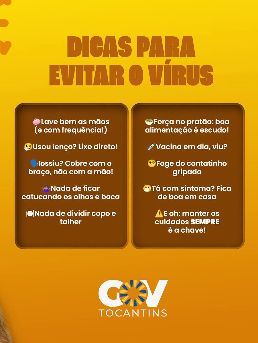 🦠 Vírus respiratório está circulando por aí, mas a prevenção tá na nossa mão!

Lave as mãos, cubra o rosto ao tossir, evite aglomerações e mantenha a vacina em dia 💉😷

Se tiver sintomas, procure atendimento e proteja quem você ama ❤️

Etiqueta respiratória é cuidado com todos