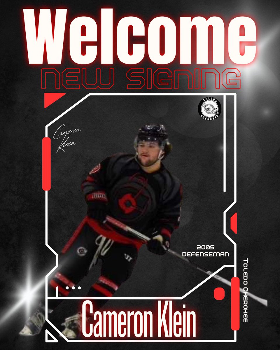 🚨SIGNING ALERT🚨

The Cherokee are proud to announce the signing of Cameron Klein! The 2005 defenseman spent the last two seasons with the Cincinnati Cyclones in the USPHL.

The Cherokee welcome Cameron to the Cherokee family!!
#ROLLTRIBE #SAPPYSTRONG #REDEMPTIONTOUR