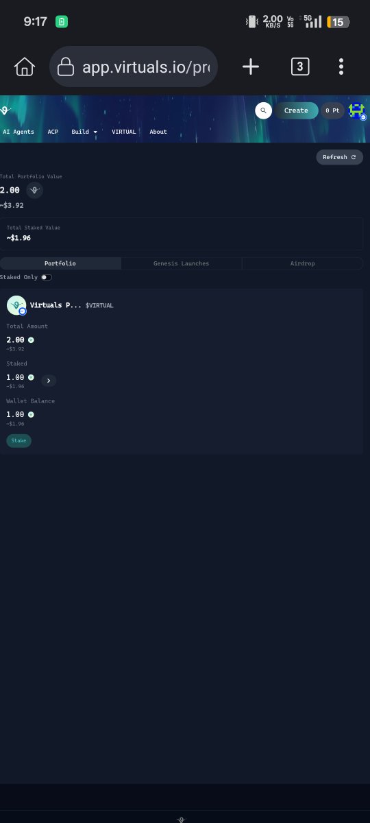 Day 7 of <a href="/virtuals_io/">Virtuals Protocol</a> 
Staked some some tokens today from now onwards I will start daily staking #VIRTUAL 
Yaping is not stopping here let's go yap yap 
#VirtualsIO 
#CryptoRewards 
#Trending
