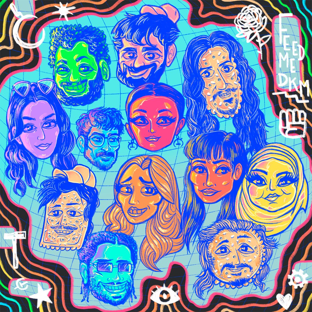 FeedMeDKM's tweet photo. I drew the gang a while ago. Thought I would share the piece! (some are missing, sorry!) <3 
#favorites #streamerart #wheatthins
@hasanthehun @gremloe @viotubing @SeanDaBlack @fr0gan @RhyzohmTweets @Mike_from_PA @tofugh0st @jmariannne @ArunAnnow @DenimsTV @CinemarxismBret https://t.co/jj5ZTbi1QR