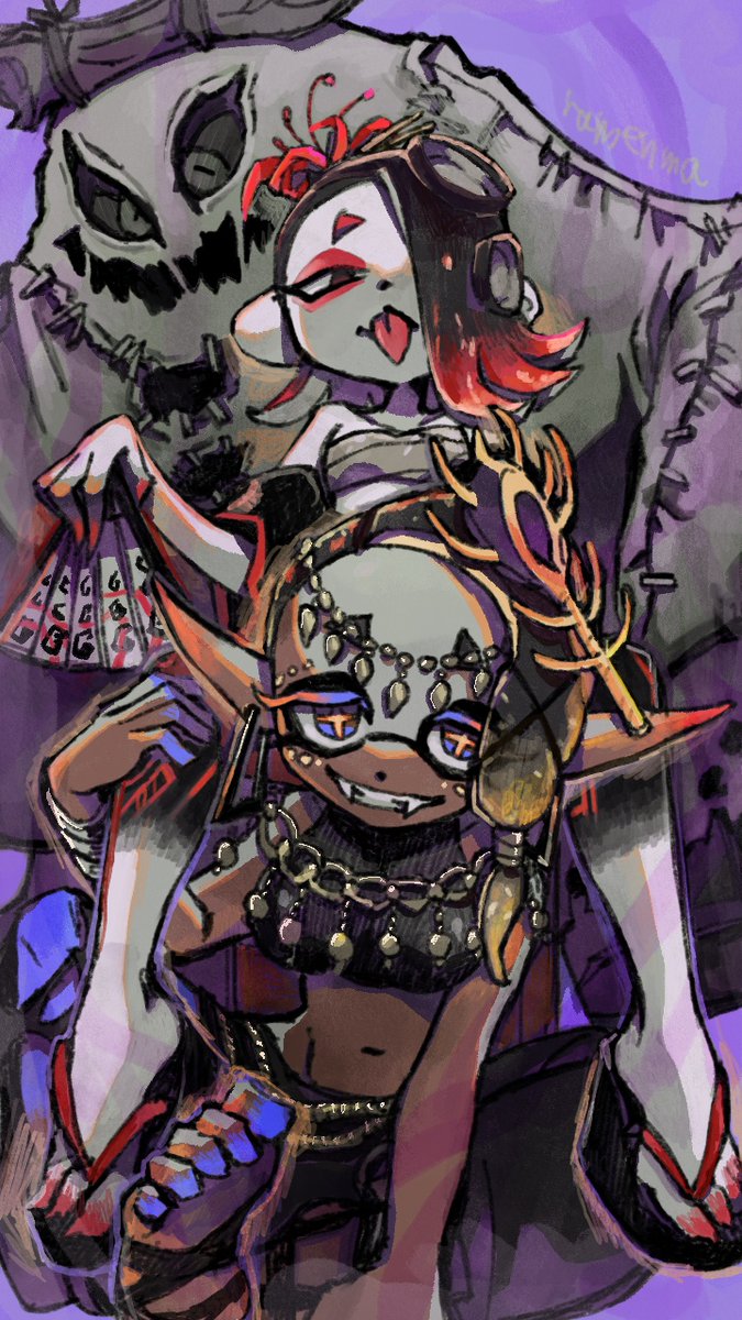 tsuyo_siko's tweet photo. ハロウィンすりみ　ずっと描きたかったので大満足です https://t.co/bWURV8wF67