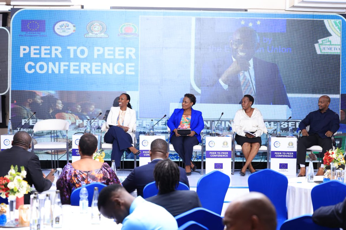 Kigali_IFC's tweet photo. At the EAC Peer-to-Peer Learning Conference on Financial Services  #P2PUgandaChapter held recently in Kampala, our FinTech Secretariat Lead @Ley_Rwagasana highlighted how Rwanda is advancing financial inclusion through FinTech, KIFC’s vision for Rwanda as a FinTech hub and efforts to bridge the gender gap in digital finance.

The conference aimed to identify and address key barriers hindering financial services growth in in the East African Community (EAC) and foster the exchange of strategies and best practice to benefit the regional financial sector.
