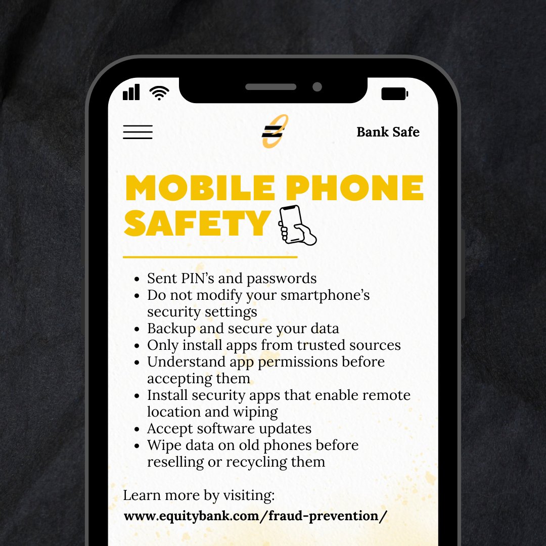 Let’s face it, iPhone software updates take up space and can be time-consuming. But did you know they can help protect you from cyber threats? It’s just one safety tip helping you #BankSafe this month.

#FraudPrevention #PhoneSafety #EquityBankUSA