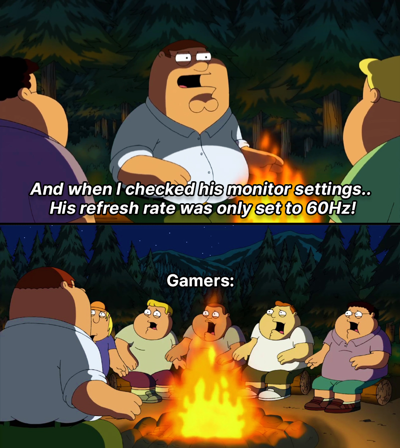 ApeviaCorp's tweet image. Double check your monitor’s refresh rate settings as sometimes it’s not set to the max by default.
You could be missing out on extra smooth gameplay without even realizing it!
#apevia #pctips #pcgaming #memes #gamerhumor #pcmr