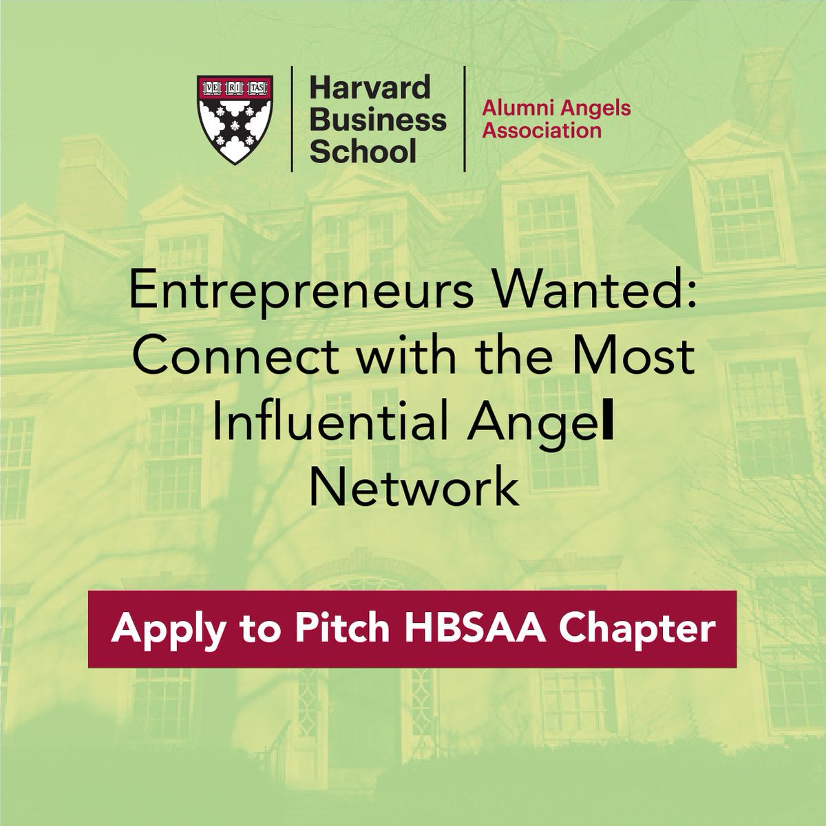 🚀 Entrepreneurs: Ready to pitch?
Harvard Business School Alumni Angels are looking for founders to join the most influential angel network.
Apply now to pitch your venture to the HBSAA Chapter.
🔗 hbsangels.com

#HBSAA #AngelInvesting #StartupFunding #Entrepreneurs