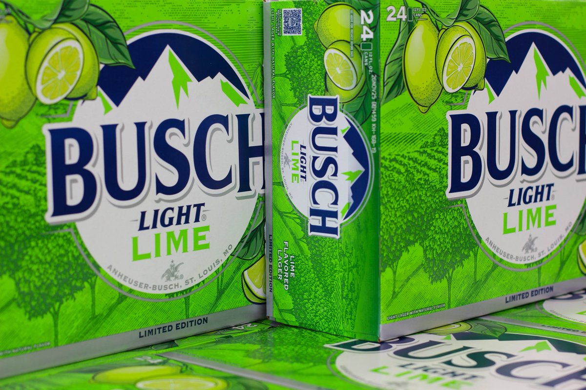 It’s here! Busch Light Lime is officially in stores 🍋‍🟩

(While supplies lasts, Two case limit per customer)