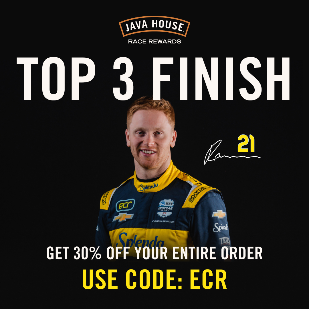 javahouse's tweet image. Podium finish for the No. 21 car last night! 🏁
Celebrate with 30% off your order here: bit.ly/45rB5xQ — use code ECR at checkout!