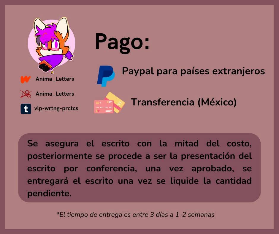 Nunca subí mi tabla de comisiones por aquí (o al menos, la actualizada). Así que lo dejo como dato cultural 🦊