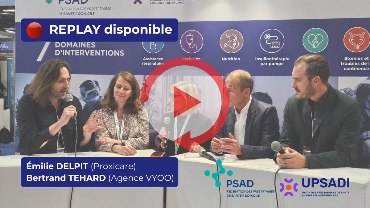 Fédération des PSAD - #SantéDeProximité (@fedepsad) on Twitter photo 🔴 Vous l’avez manqué ? Le REPLAY de la Télé des PSAD 📺 avec Emilie Delpit (Proxicare) et Bertrand Tehard (Vyoo) est là👇 
🔗 youtube.com/watch?v=qchZKr…
#SantExpo2025 #PSAD #SantéDeProximité #LaTéléDesPSAD 🔴 Vous l’avez manqué ? Le REPLAY de la Télé des PSAD 📺 avec Emilie Delpit (Proxicare) et Bertrand Tehard (Vyoo) est là👇 
🔗 youtube.com/watch?v=qchZKr…
#SantExpo2025 #PSAD #SantéDeProximité #LaTéléDesPSAD