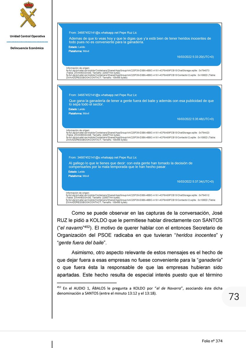 Maria_hpag's tweet photo. Estoy leyendo el informe de la UCO sobre #SantosCerdán y #CasoPSOE y en estas págs. queda muy claro que no se trata de dos o tres políticos corruptos sino de un caso de financiación ilegal por parte del partido @utbh_altavoz @bouenmatrix @soloquiero22 @InocenteDuke @juansotoivars https://t.co/0qV0CEdOGz
