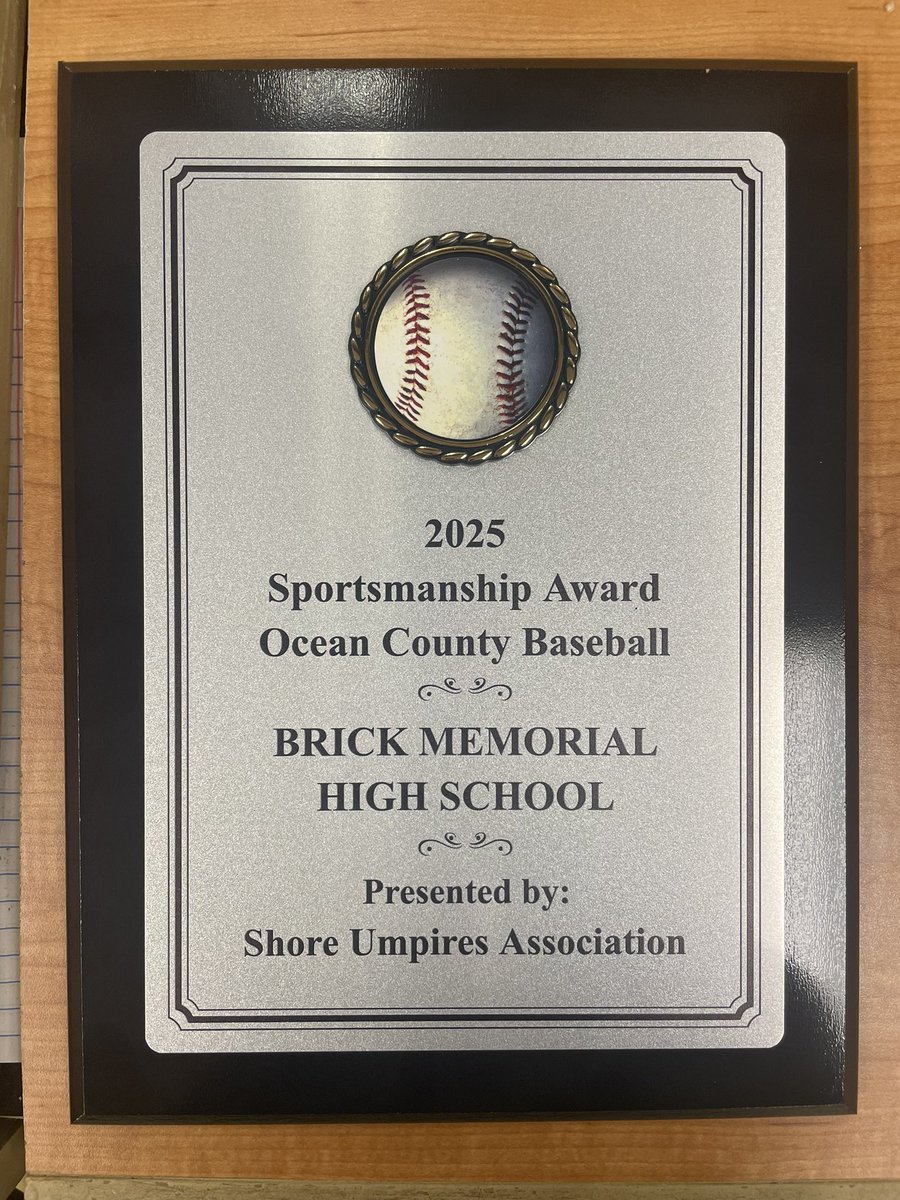 BM_Baseball (@bm_baseball) on Twitter photo Thank you to the <a href="/ShoreUmpires/">Shore Umpires Association</a> for recognizing us with the 2025 Sportsmanship Award for Ocean County Thank you to the <a href="/ShoreUmpires/">Shore Umpires Association</a> for recognizing us with the 2025 Sportsmanship Award for Ocean County